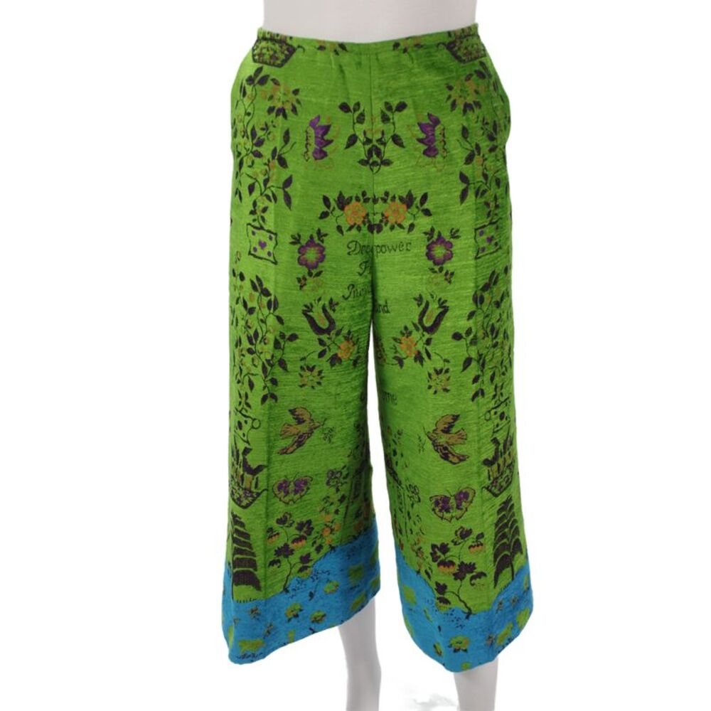 Gucci Womens Floral & Landscape Print Blazer Pants Suit Set Green Size 42 44 - Picture 6 of 11